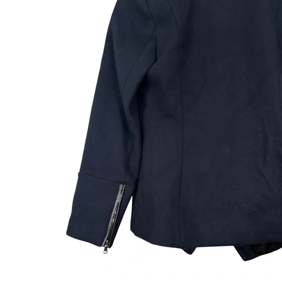 TRINA TURK Fine Lambswool Blend Jacket/Elevated Pea Coat Asymmetrical Collar, 4 - Picture 7 of 14